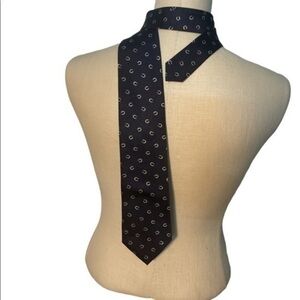 J.Crew Factory Store Tie Mens Navy Blue Silver horseshoe Silk Tie NWT COLTS